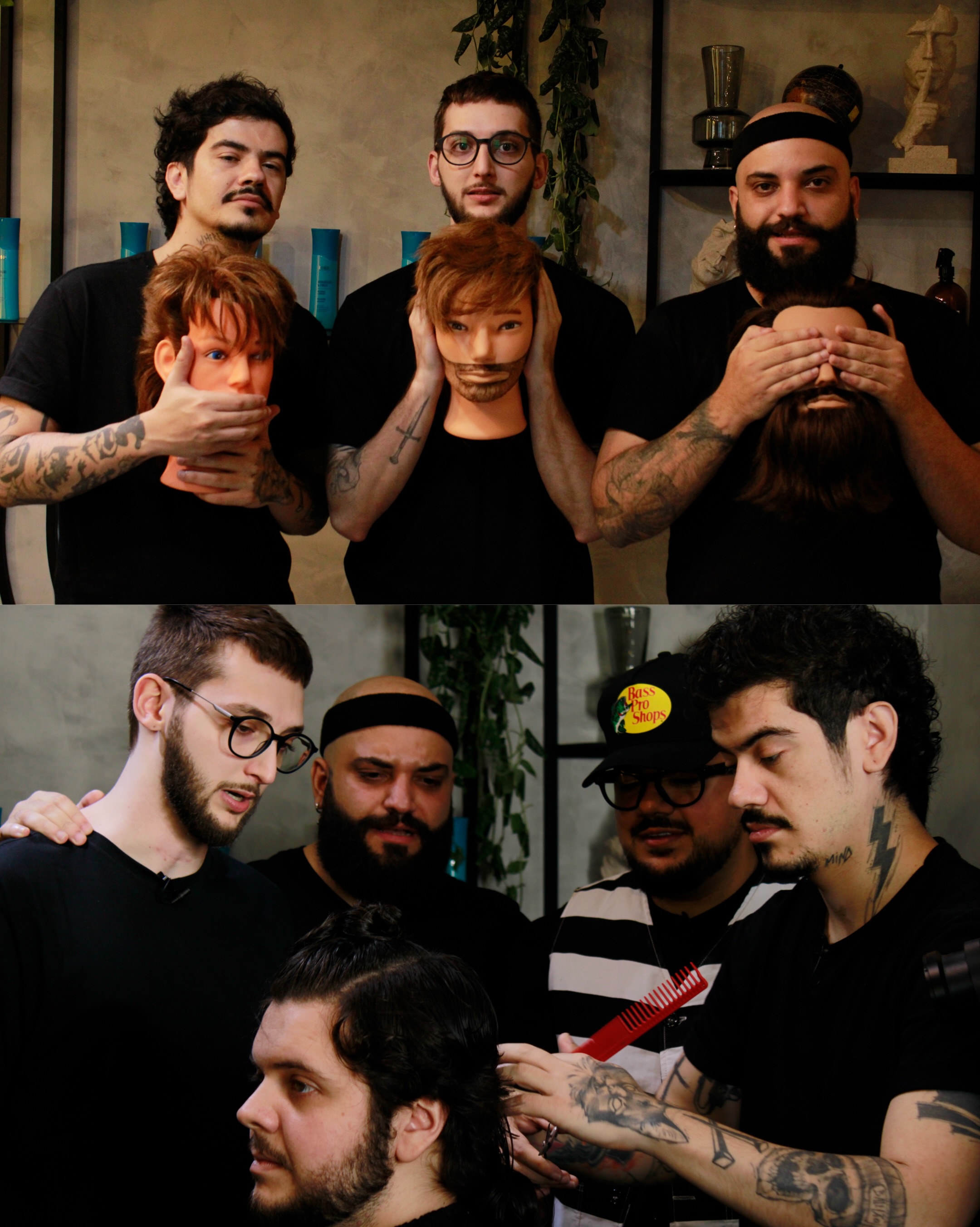 Balela durante a gravação na ADV Barbearia