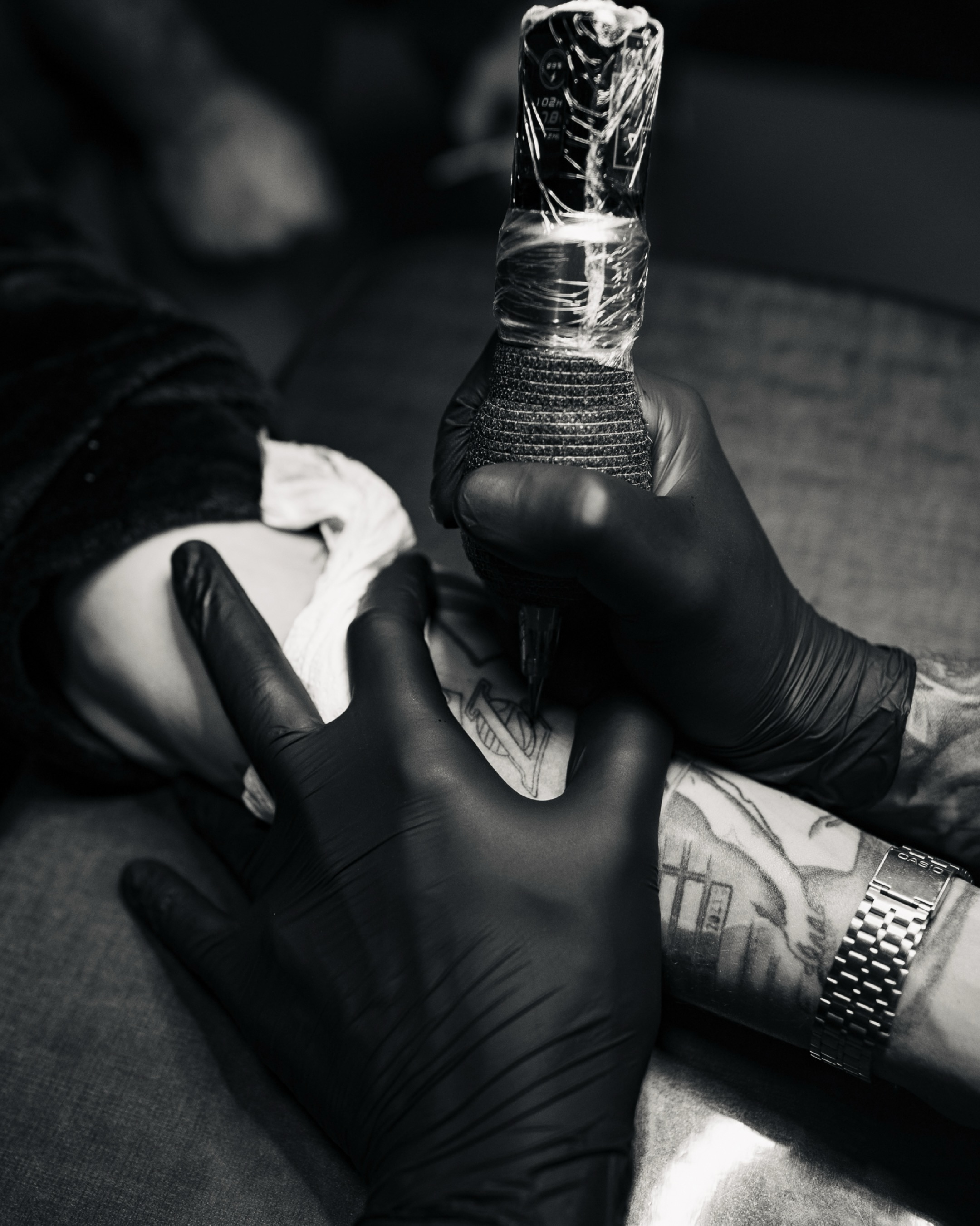 Detalhe do trabalho de tatuagem registrado no FredChella